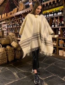 poncho para mujer de lana